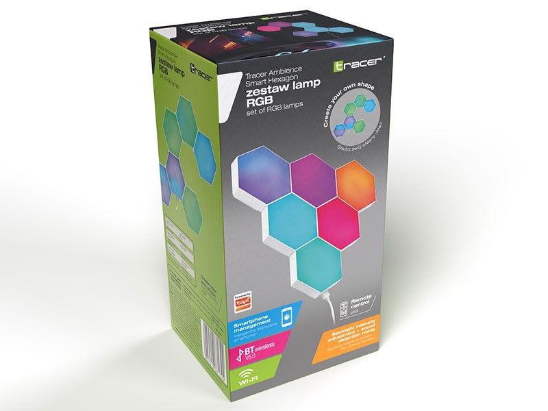 Tracer hexagonal RGB Ambience lamps - Smart Hexagon TRAOSW47256_10