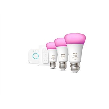 Philips Hue | Hue WCA Starter Kit 9W A60 E27  3pcs  Bridge  Switch | E27 | 9 W | RGBW 2000-6500K | Bluetooth and Zigbee_1