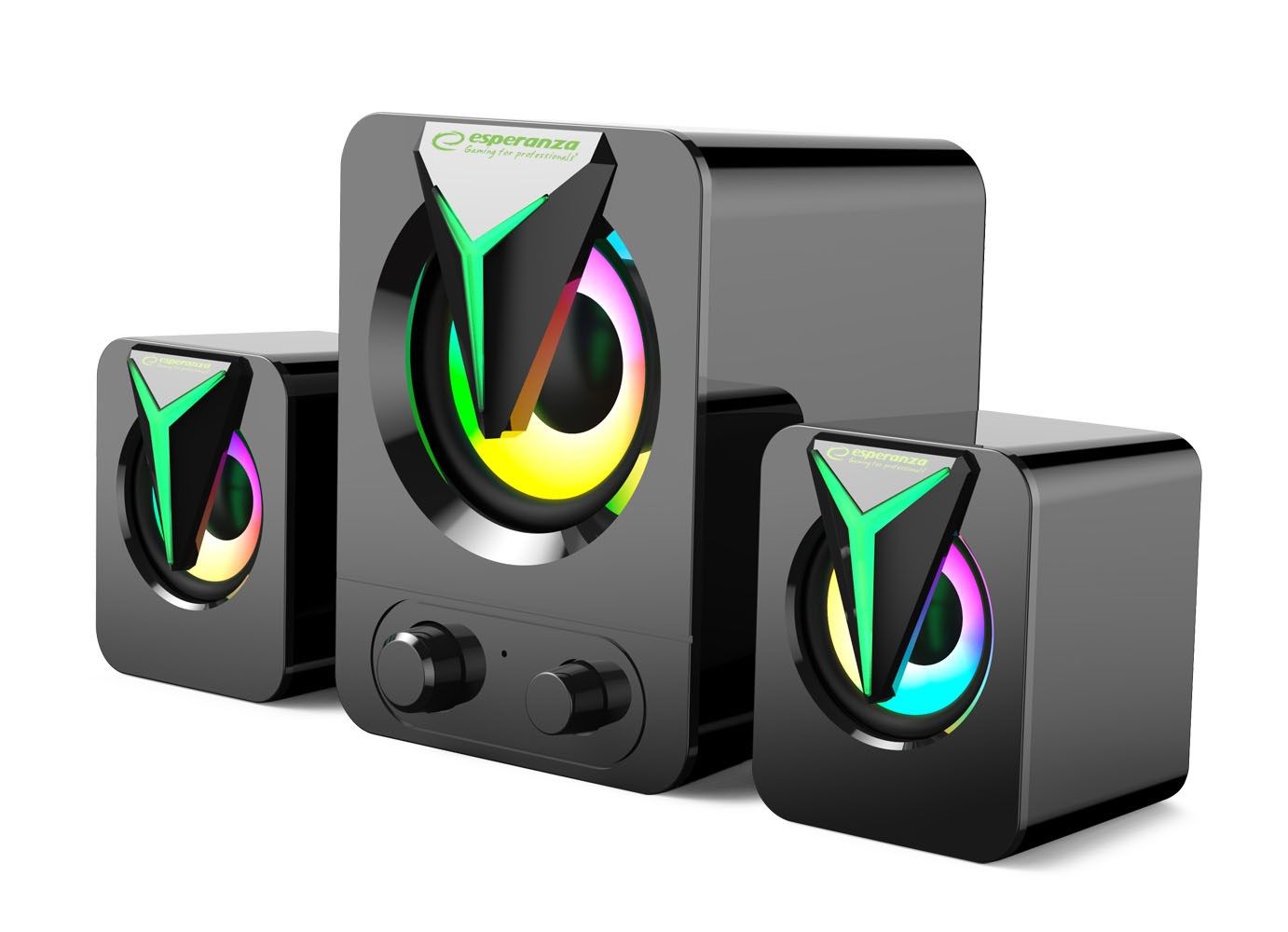 Esperanza EGS107 Speakers 2.1 USB LED 5 W Black_1