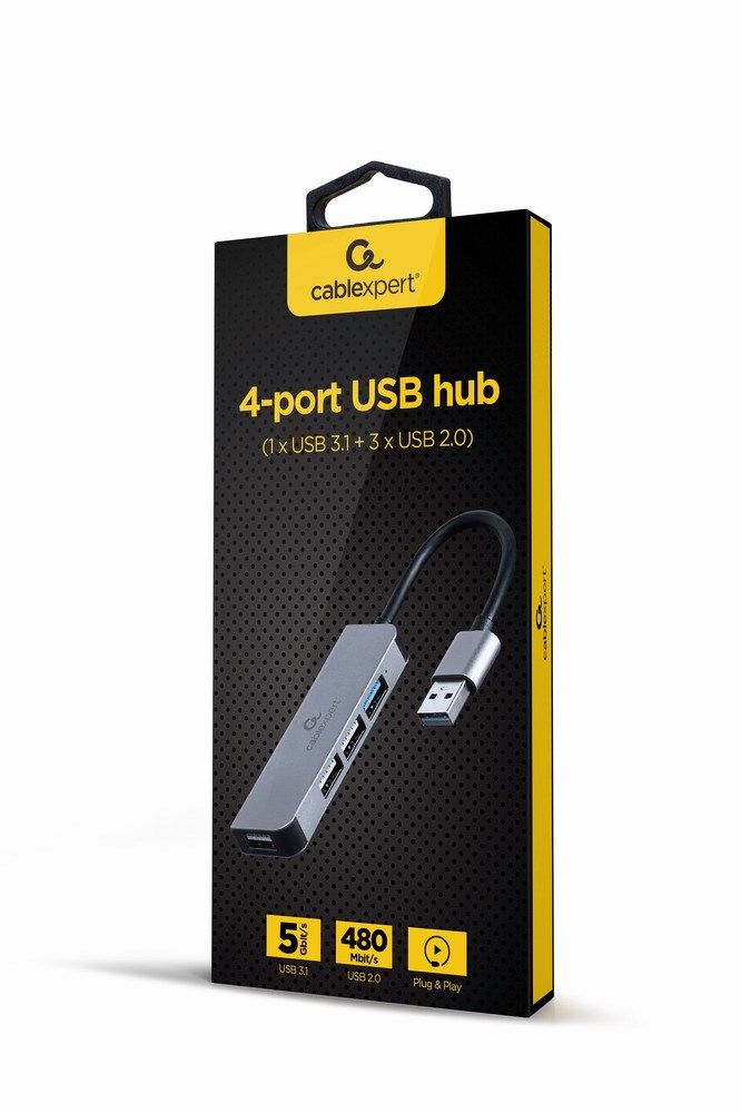 Gembird UHB-U3P1U2P3-01 4-port USB hub (1 x USB 3.1 + 3 x USB 2.0)_2