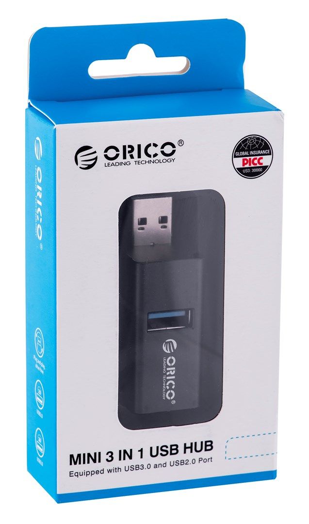 ORICO MINI HUB USB-A  3x USB-A (2x2.0  1x3.1)  MINI-U32L-BK-BP_3