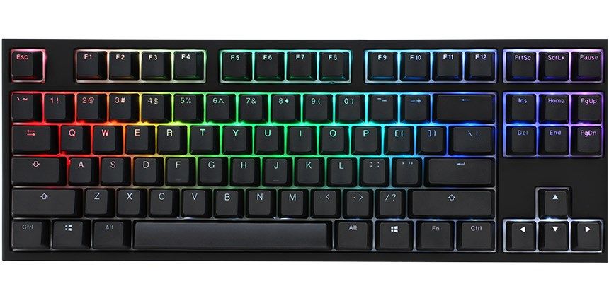 Ducky One 2 TKL PBT Gaming Keyboard  MX-Speed-Silver  RGB LED - black_1