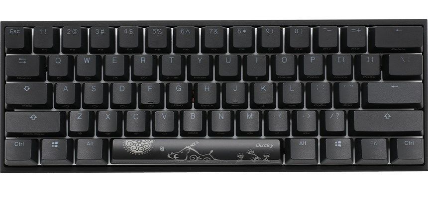 Ducky Mecha Mini Gaming Keyboard  MX-Speed-Silver  RGB-LED - Black_1