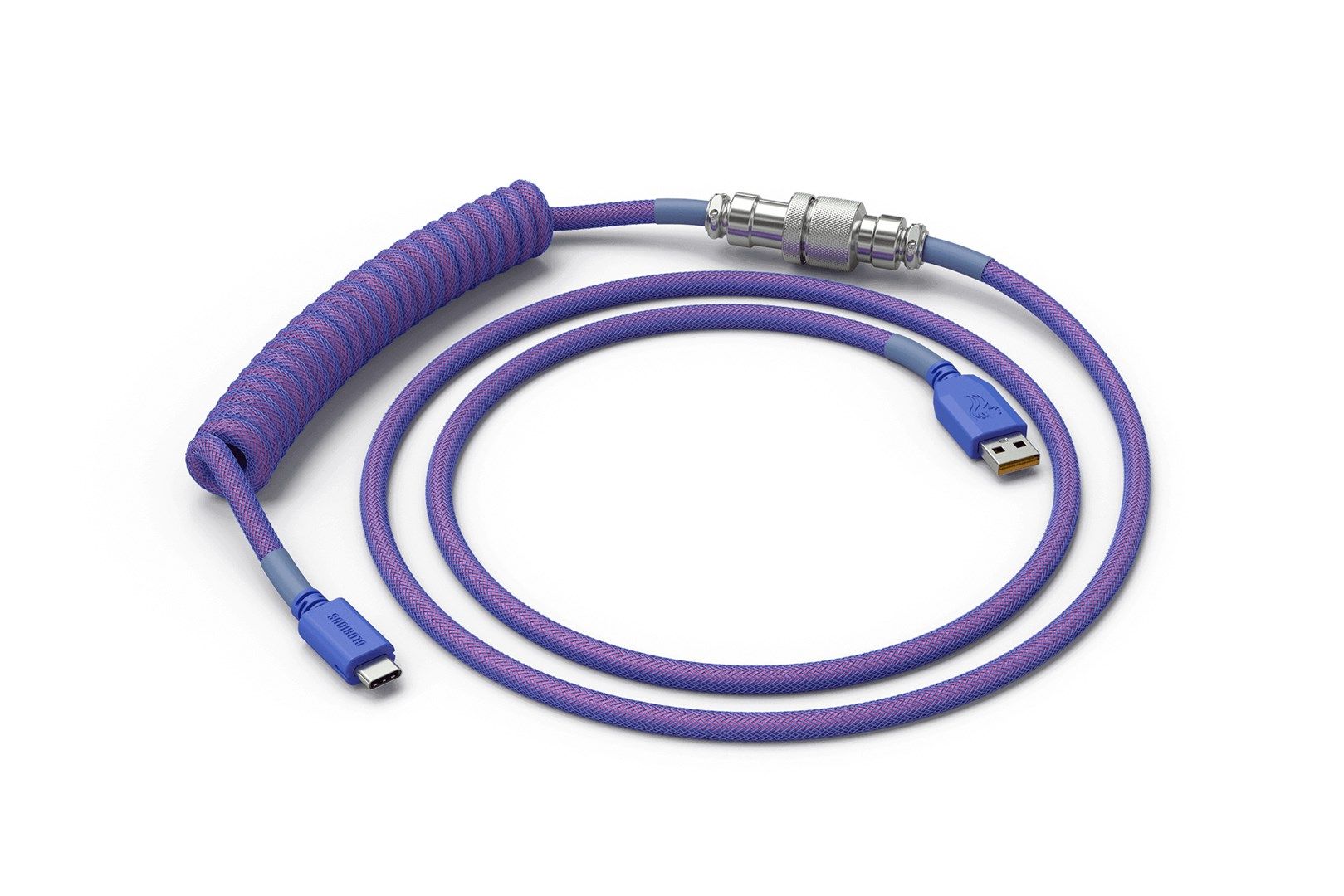 Glorious Coiled Cable Nebula  USB-C to USB-A  1.37m - purple