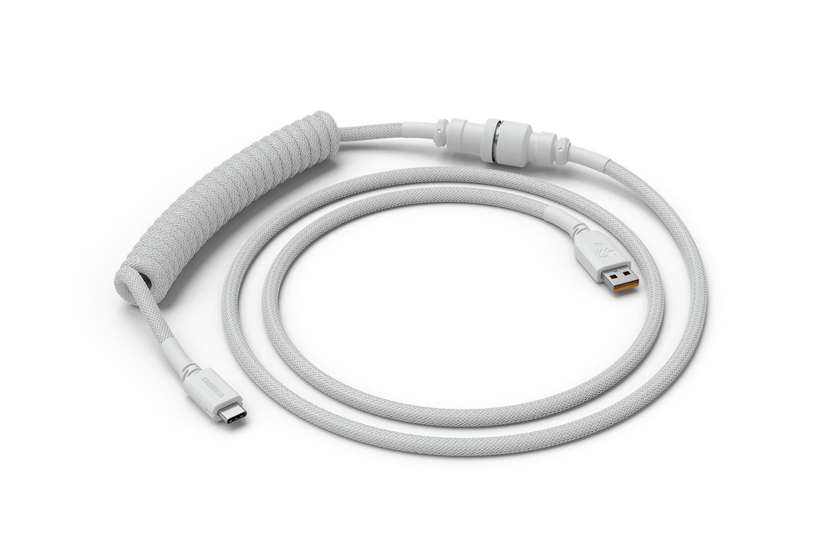 Glorious Coiled Cable Ghost White  USB-C to USB-A  1.37m - white