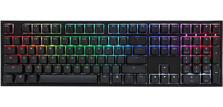 Ducky One 2 Backlit PBT Gaming Keyboard  MX-Nature-White  RGB LED - black_1