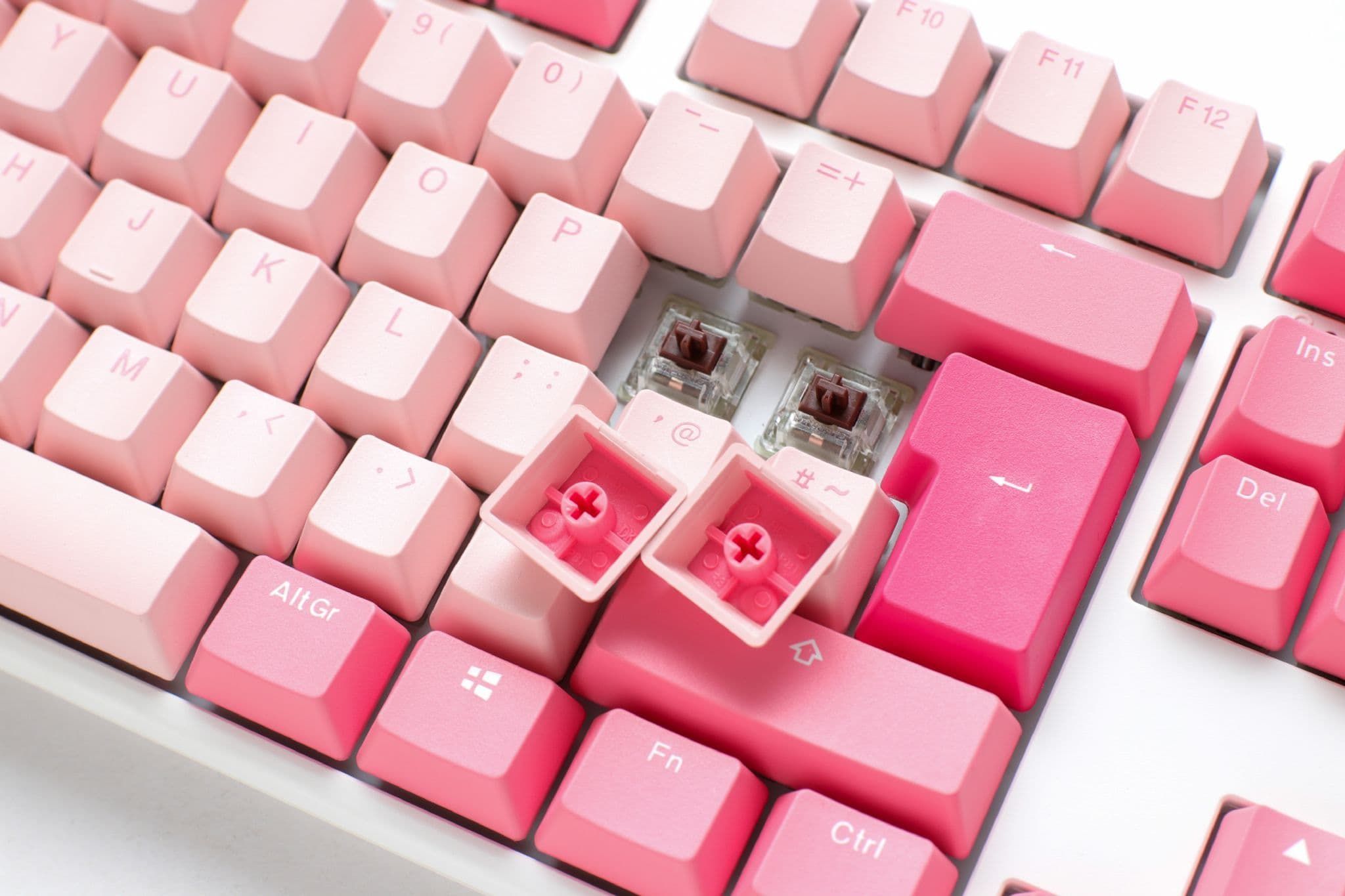 Ducky One 3 Gossamer Pink Gaming Keyboard - MX-Ergo-Clear_2