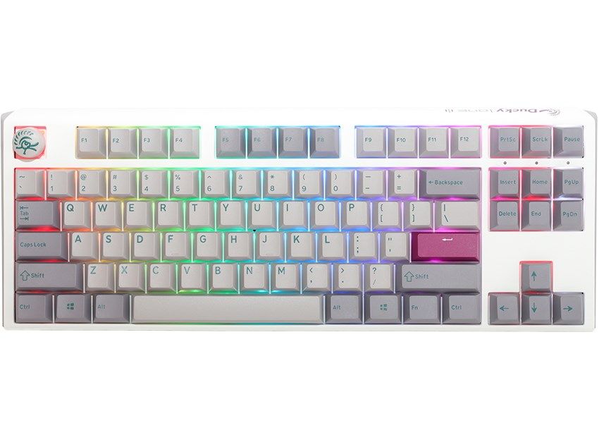 Ducky One 3 Mist Grey TKL Gaming Keyboard  RGB LED - MX-Ergo-Clear (US)_1