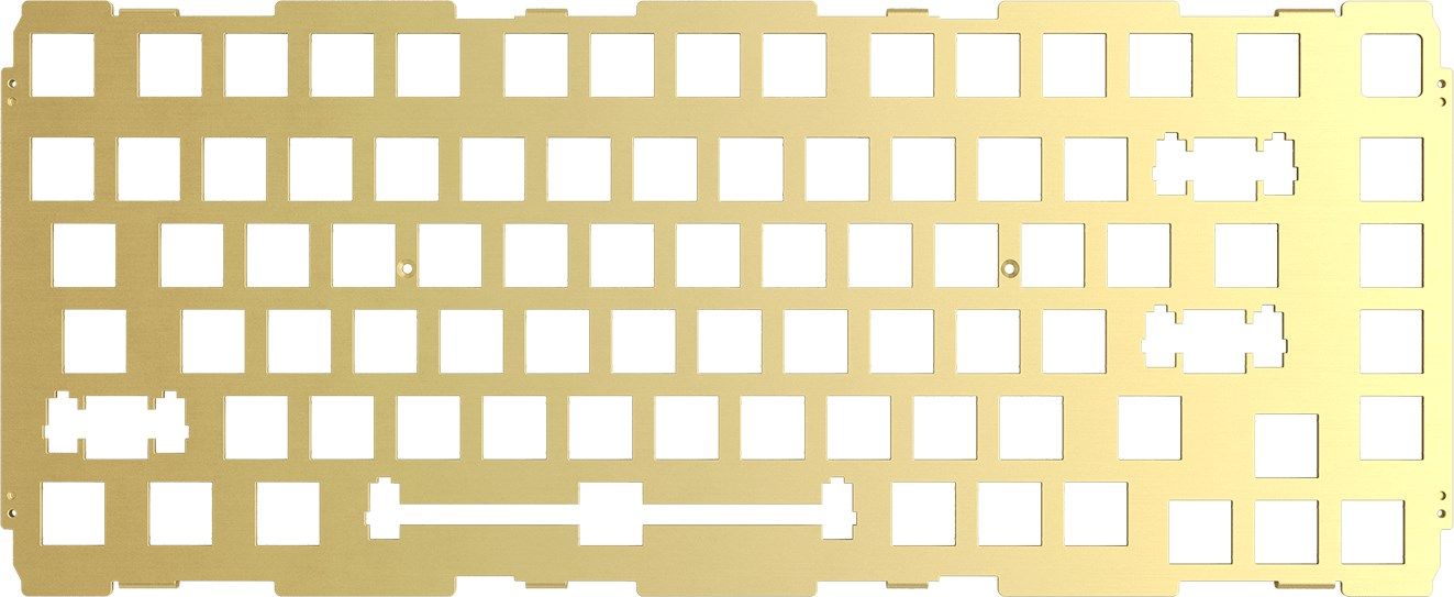 Glorious GMMK Pro 75% Switch Plate - Brass  ISO_1