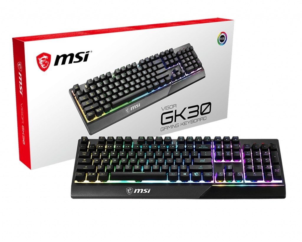 MSI Vigor GK30 Gaming Keyboard  US Layout  Wired  Black MSI | Vigor GK30 | Gaming keyboard | RGB LED light | US | Wired | Black_1