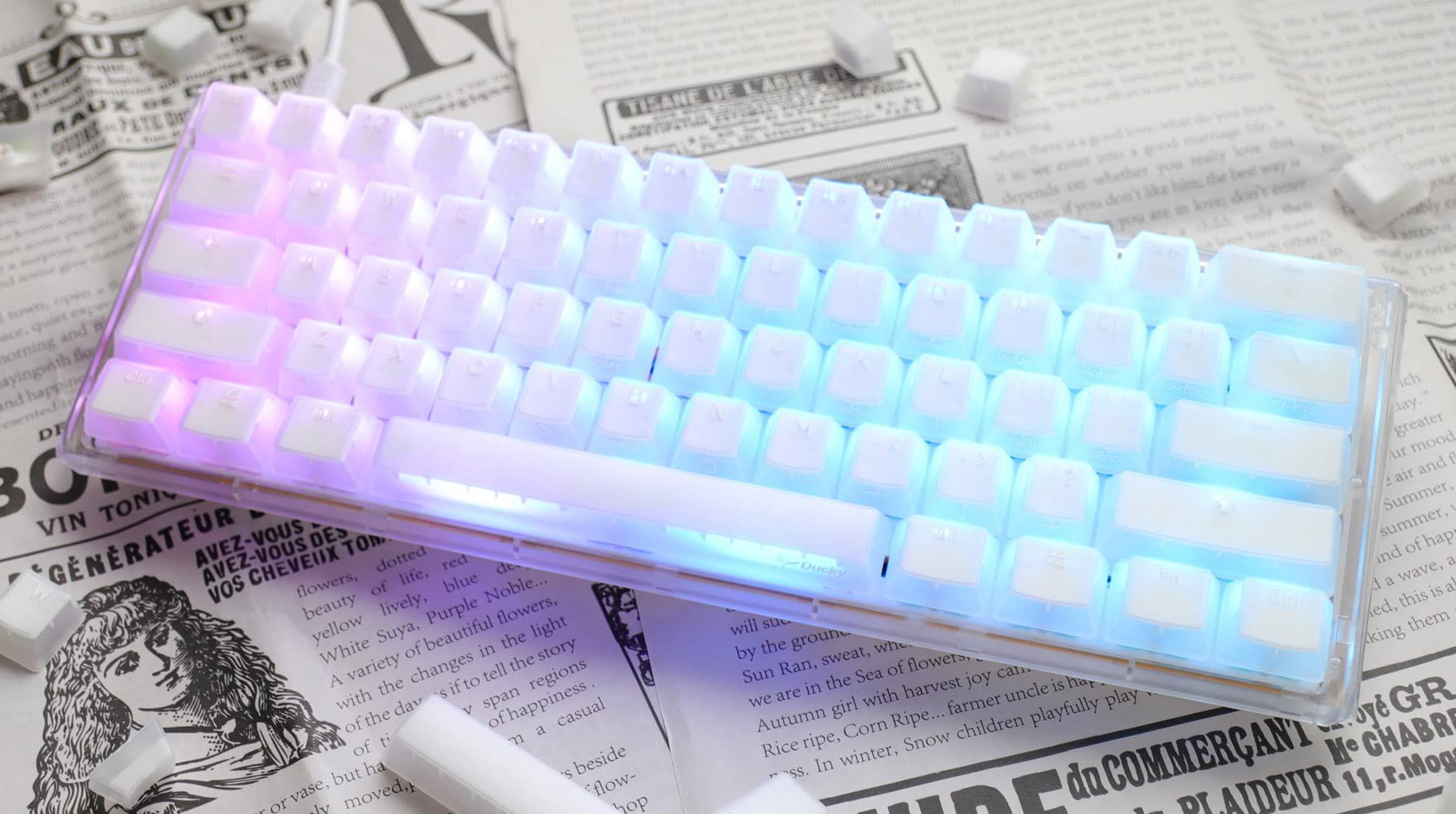 Ducky One 3 Yellow Gaming Keyboard  RGB LED - MX-Clear (US)_1