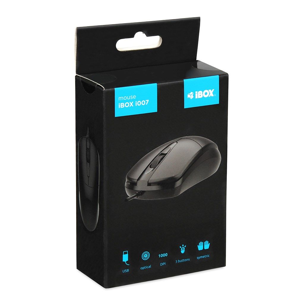 iBOX i007 wired optical mouse  black_1