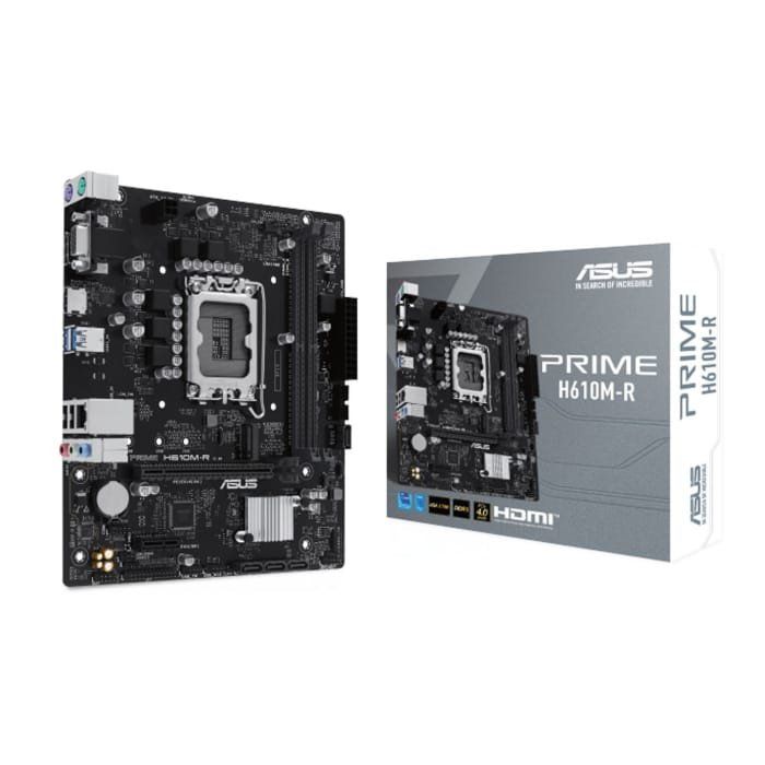 Asus | PRIME H610M-R-SI | Processor family Intel | Processor socket LGA1700 | DDR5 | Number of SATA connectors 4_2