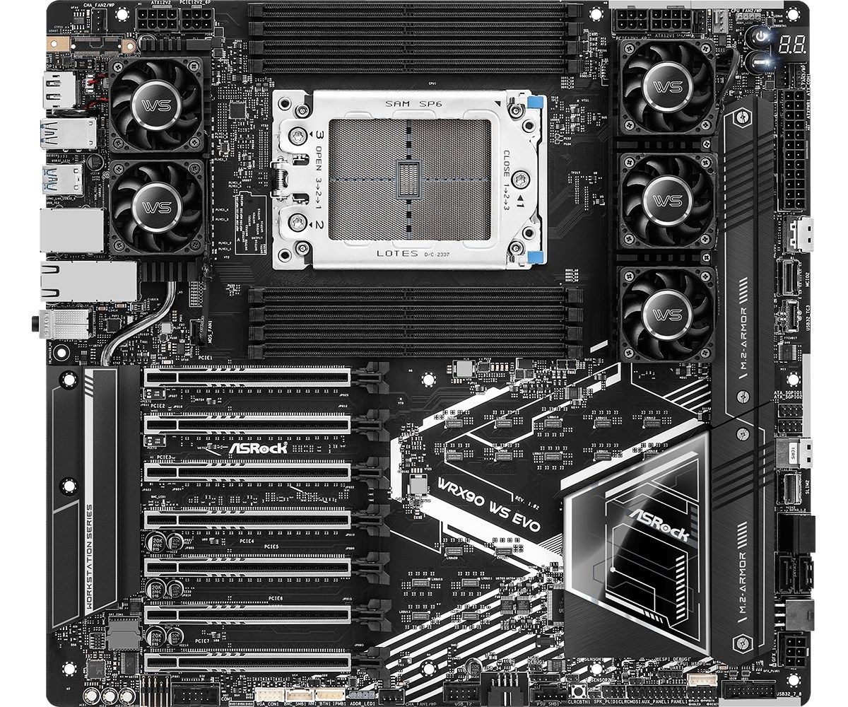 Asrock WRX90 WS EVO motherboard AMD WRX90 Socket sTR5 EEB_1