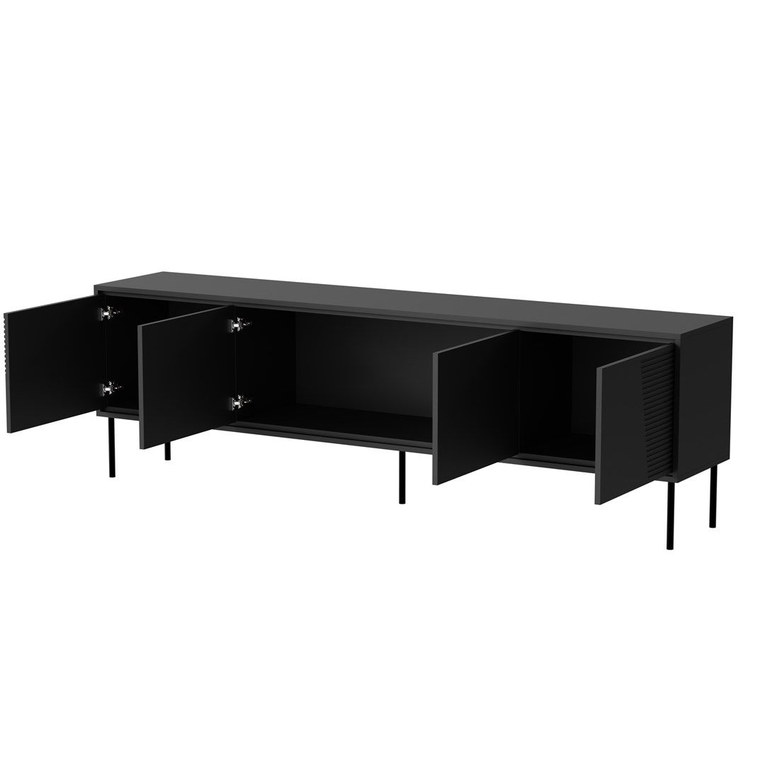RTV cabinet ABI 4D 200x38x62 black matt_2