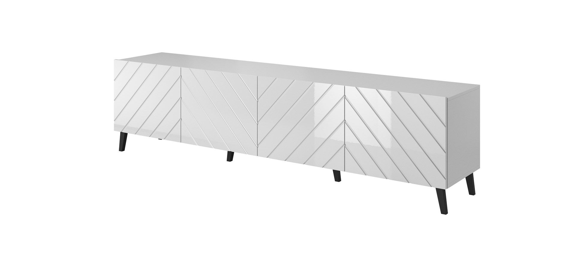 RTV cabinet ABETO 200x42x52 white/gloss white_1