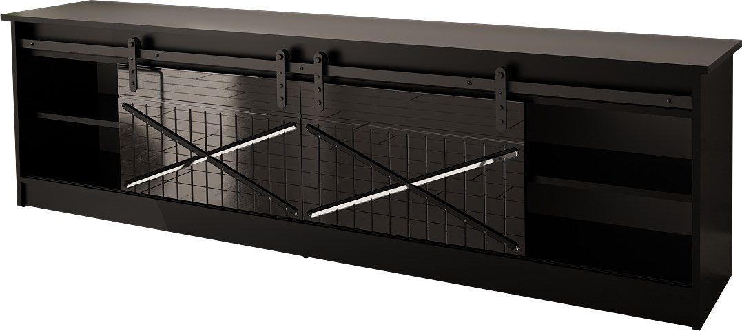 RTV GRANERO 200x56.7x35 black/black gloss cabinet_2