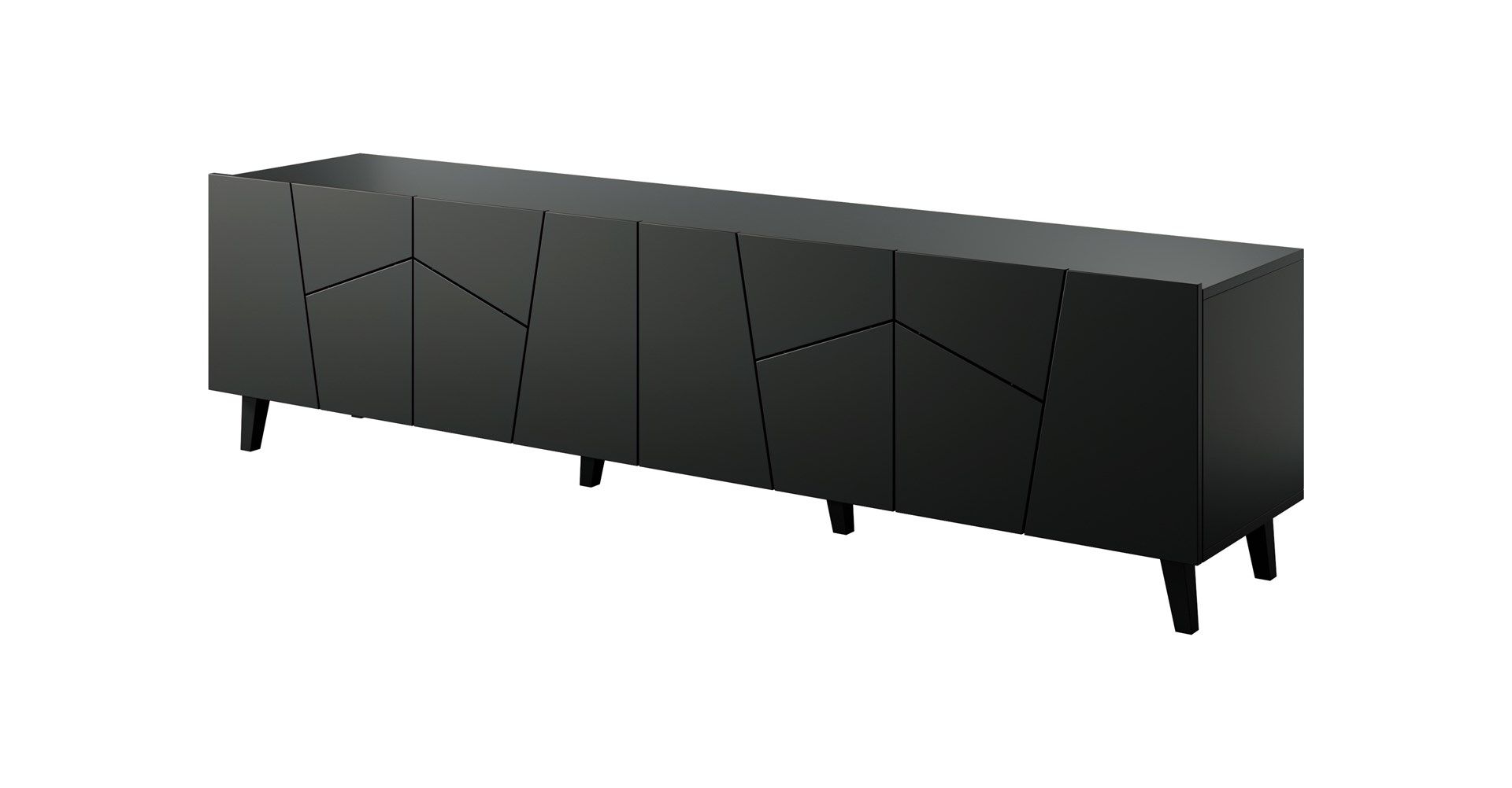 RTV cabinet ETNA 200x42x52 matte black_1