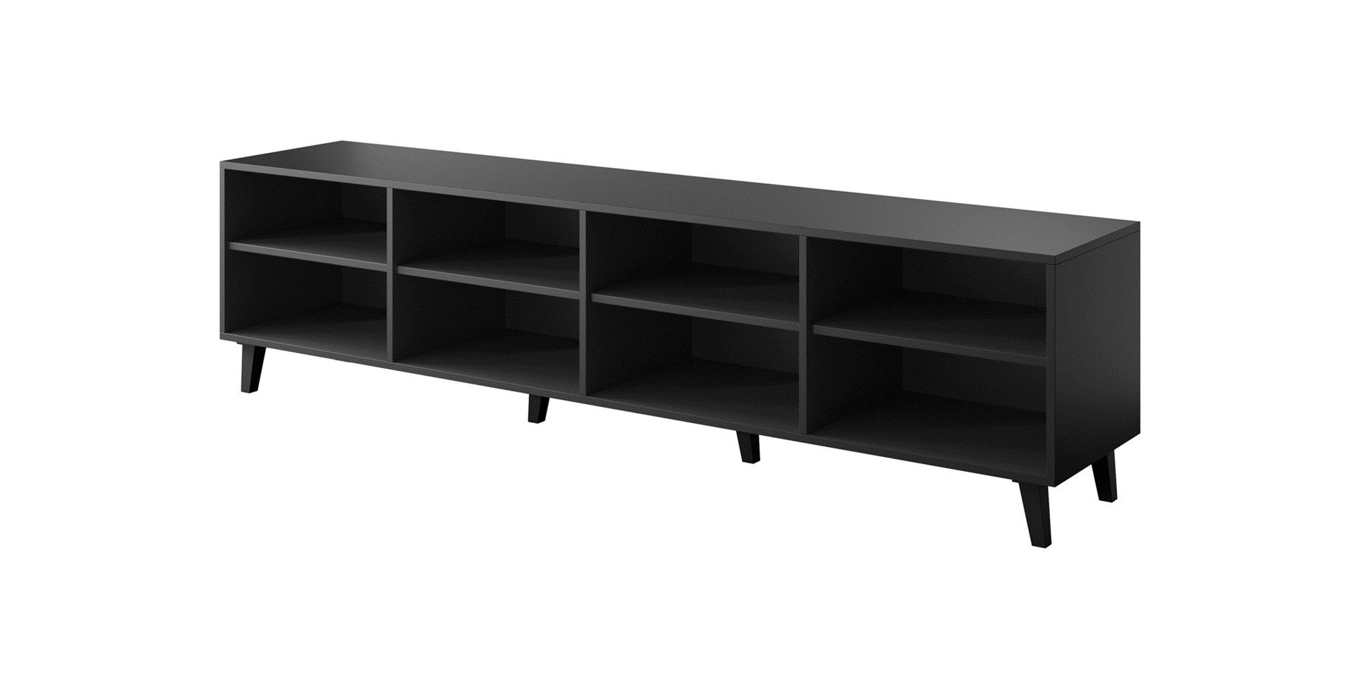 RTV cabinet ETNA 200x42x52 black matt + oak craft_4