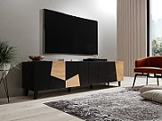 RTV cabinet ETNA 200x42x52 black matt + oak craft_6