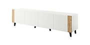 RTV cabinet FARO 200x42x52 white matt + oak craft_1