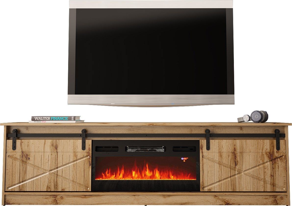 RTV GRANERO + fireplace cabinet 200x56.7x35 oak wotan_2