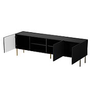 RTV JUNGLE cabinet 190x40.5x59.5 black matt + golden legs_3