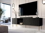 RTV JUNGLE cabinet 190x40.5x59.5 black matt + golden legs_5