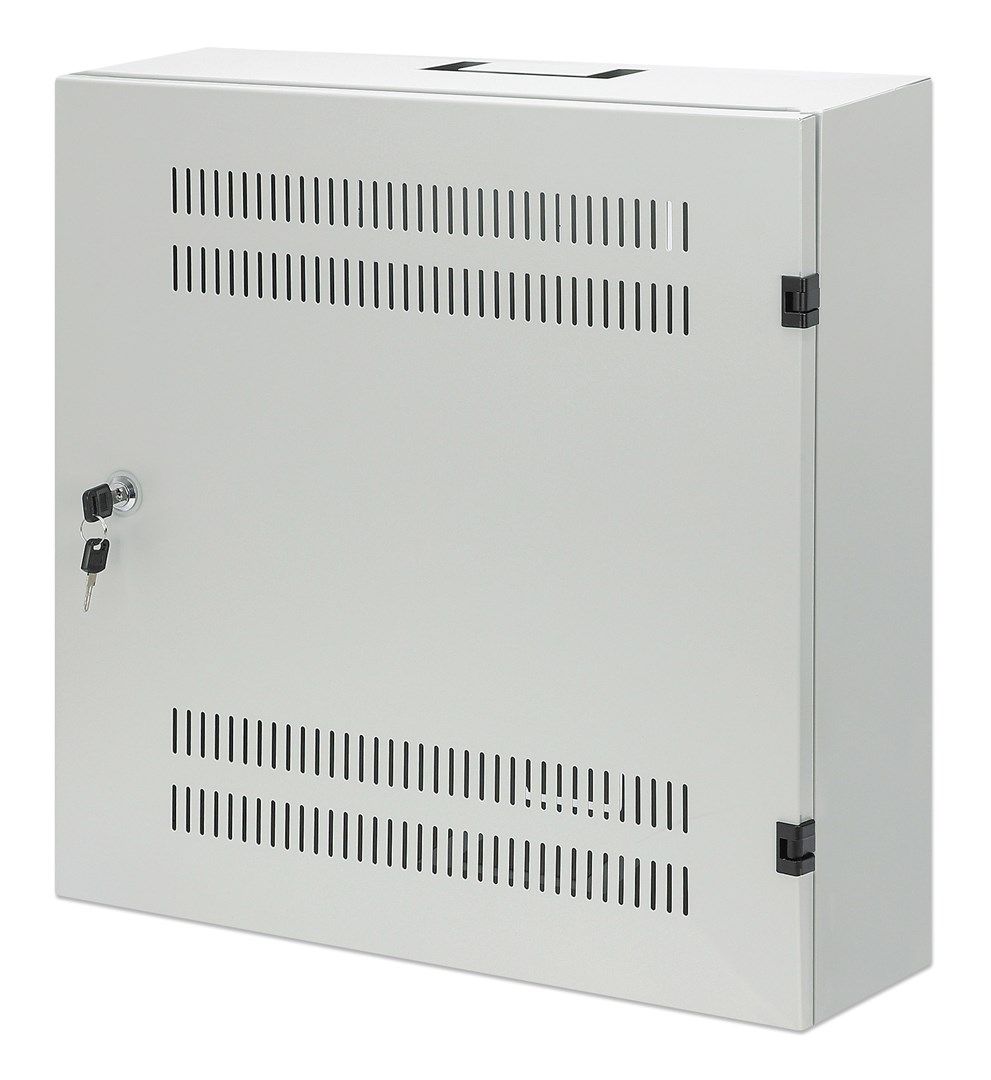 Low Profile Wall Mounted Cabinet 4U + 2U Rack 19  Grey_1