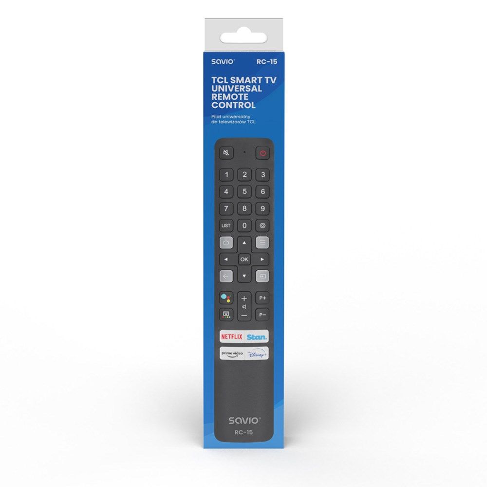 SAVIO RC-15 universal remote control/replacement for TCL   SMART TV_4