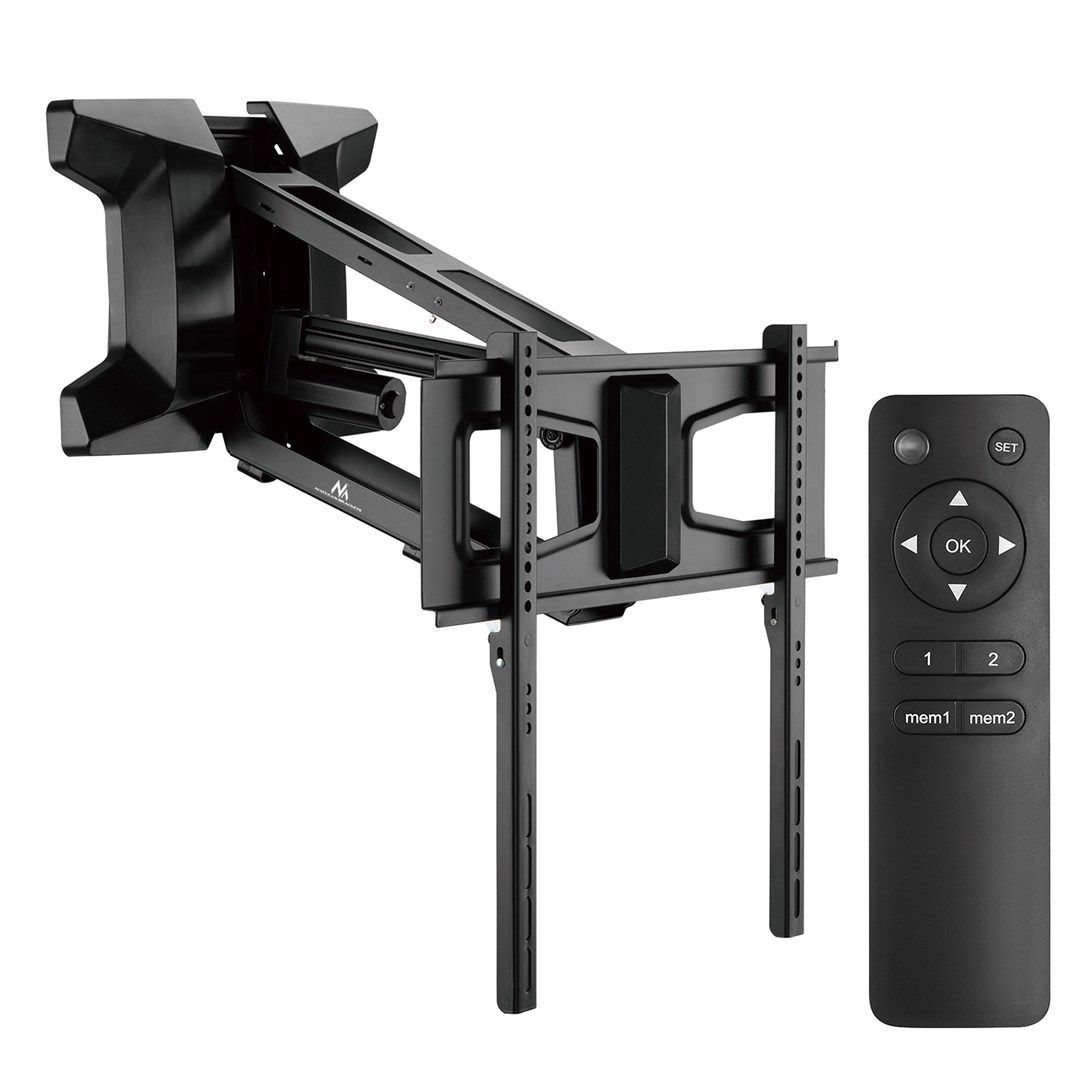 Maclean MC-891 Electric TV Wall Mount Bracket with Remote Control Height Adjustment 37'' - 70  max. VESA 600x400 up to 35kg Above Fireplace Mount Sturdy_1