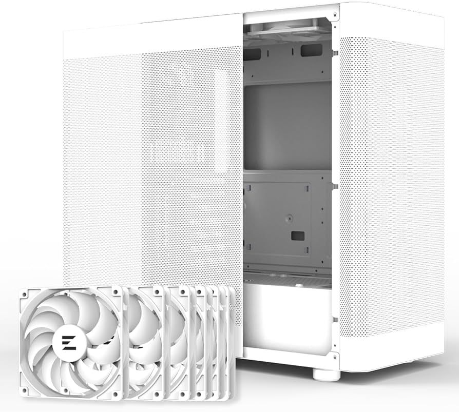 CARCASA Zalman  i4 , middle tower, office, fara sursa, suporta 8xfan, 6xfan inclus, PSU shroud, USB 3.1 gen1 x 2, USB 2.0 x 1, audio+mic, 7+2 sloturi expansiune, alb,  i4 White  (timbru verde 0.24lei)