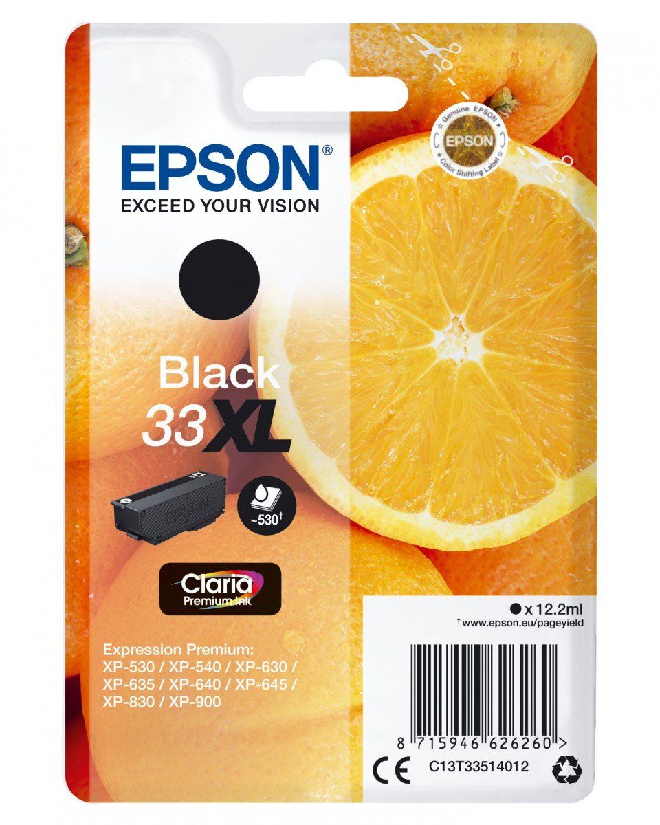 Epson Oranges Singlepack Black 33XL Claria Premium Ink_1