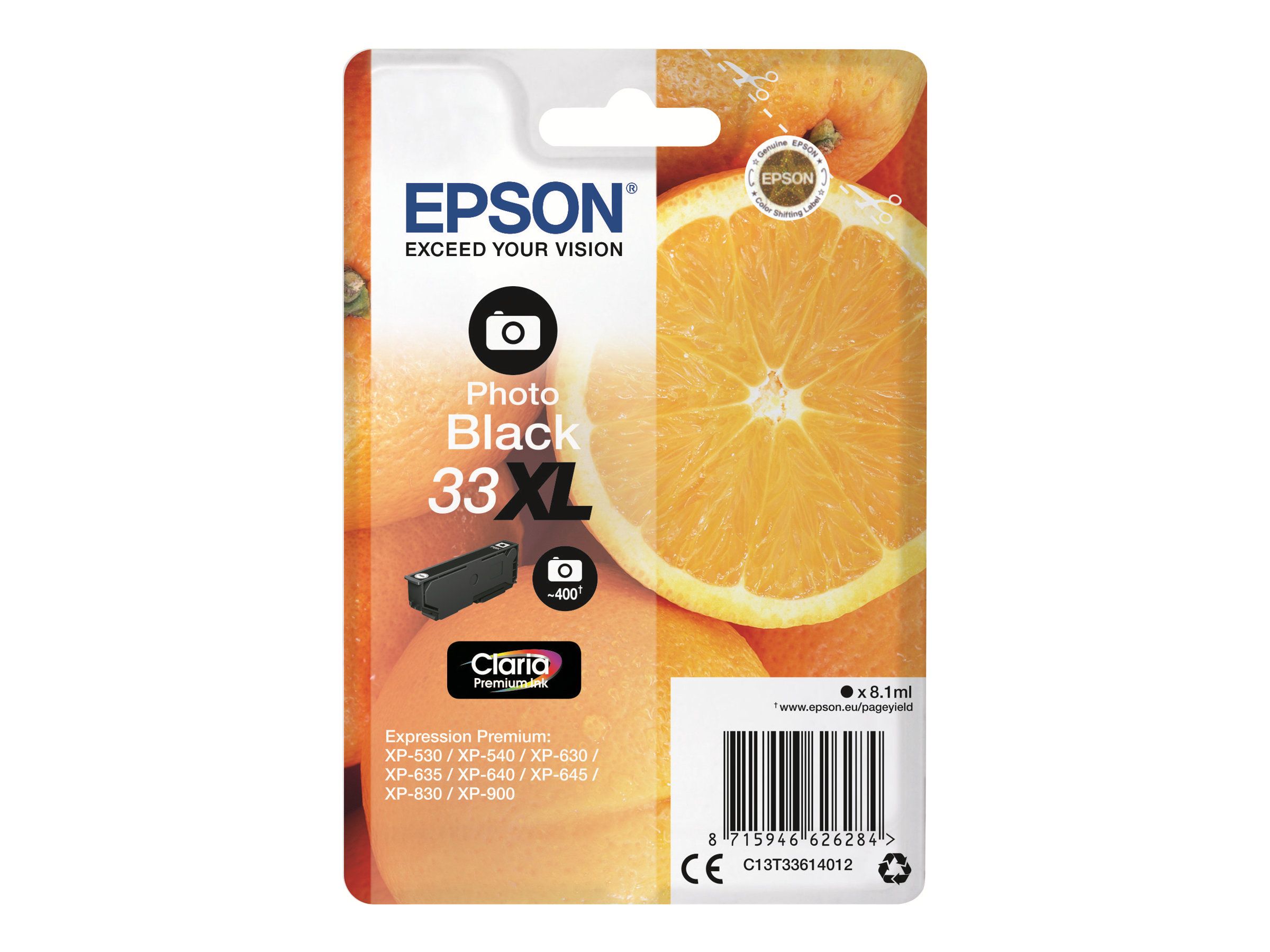Epson Oranges Singlepack Black 33XL Claria Premium Ink_2