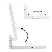 Maclean MC-915 W Universal Microwave Oven Bracket Holder Wall Mount Adjustable White Space Saving 30kg_3
