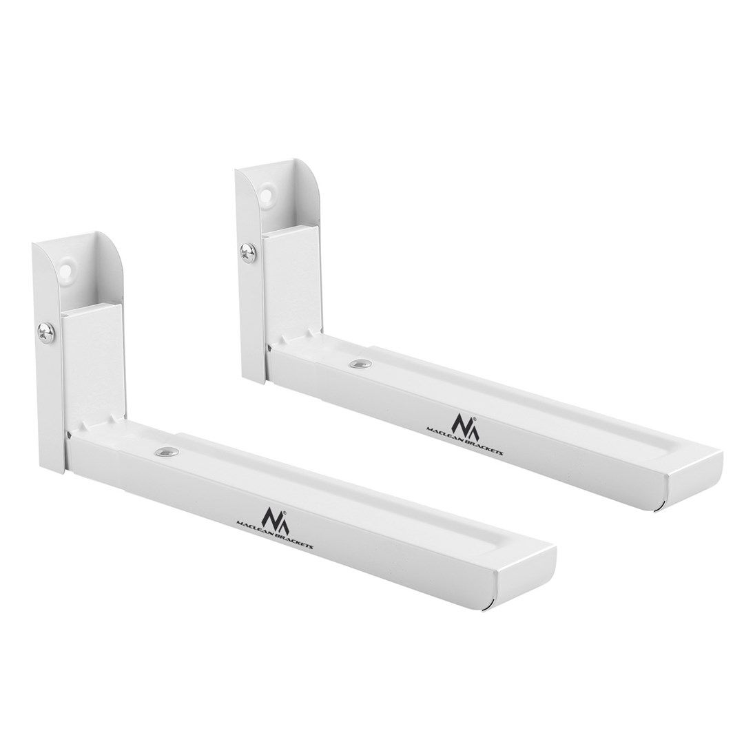 Maclean MC-915 W Universal Microwave Oven Bracket Holder Wall Mount Adjustable White Space Saving 30kg_4