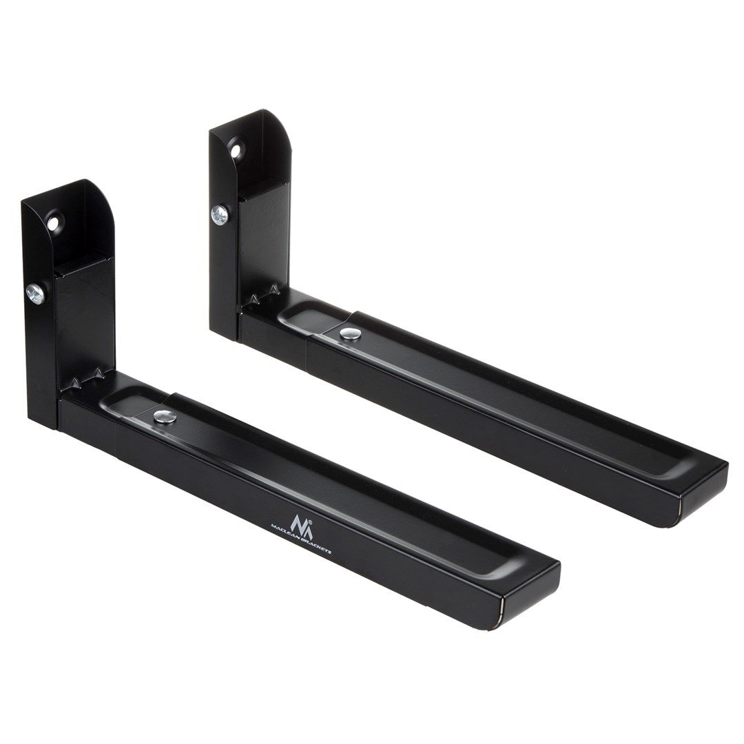 Maclean MC-915 B Universal Microwave Bracket Holder Wall Mount Adjustable Solid Metal Kitchen 30kg Black_4