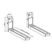 Maclean MC-915 B Universal Microwave Bracket Holder Wall Mount Adjustable Solid Metal Kitchen 30kg Black_6