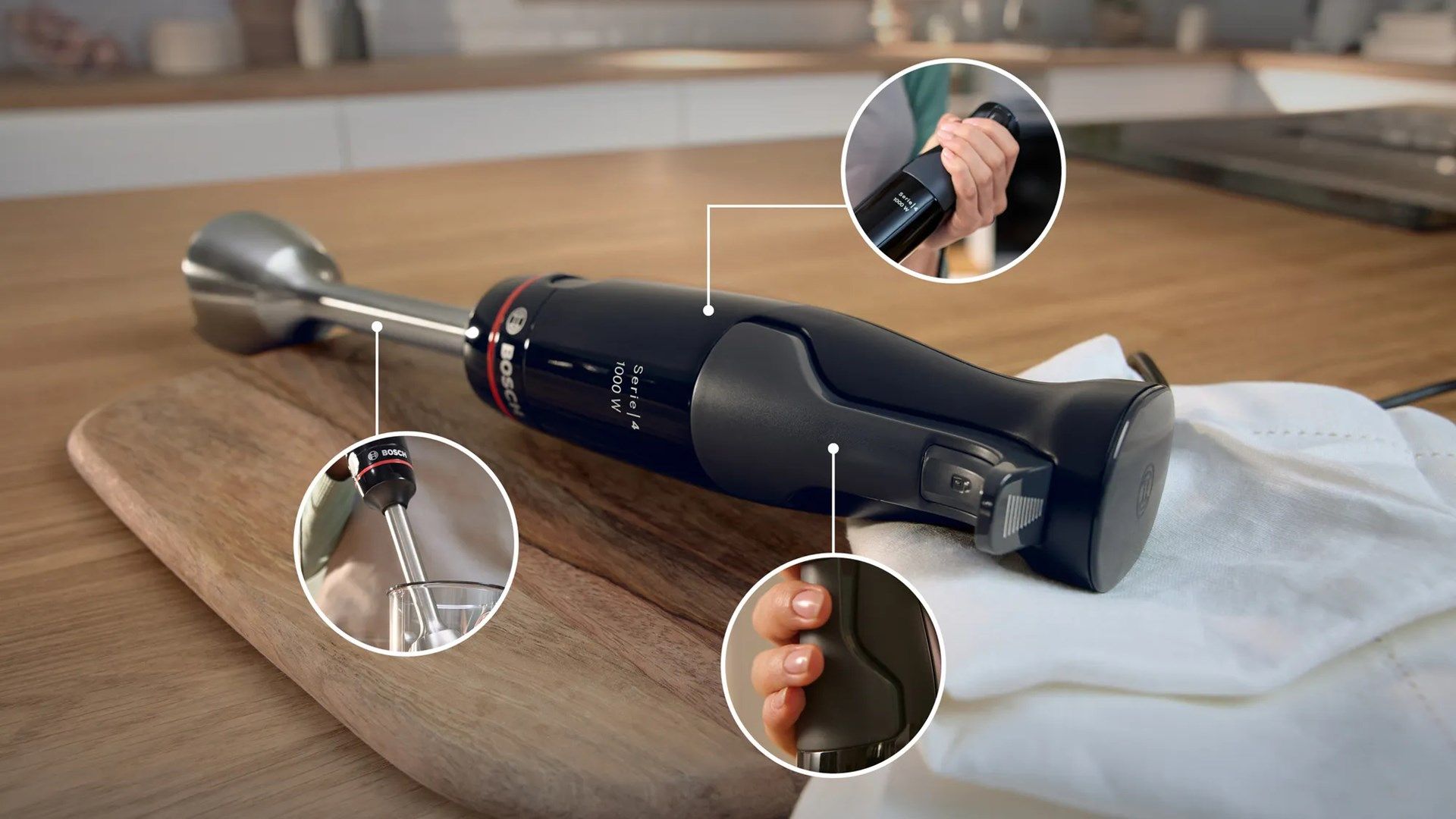 Bosch Serie 4 MSM4B623 blender 0.6 L Immersion blender 1000 W Anthracite  Transparent_3