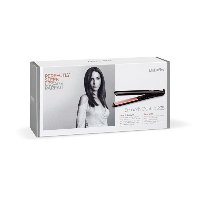 BaByliss Smooth Control 235 Straightening iron Warm Black Pink gold 3 m_3