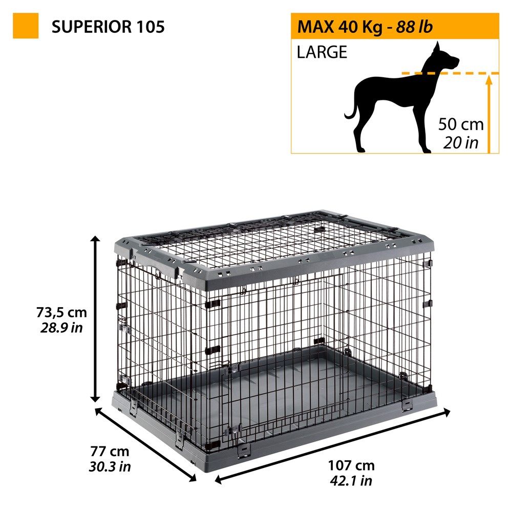 FERPLAST Superior 105 - dog cage - 107 x 77 x 73.5 cm_8