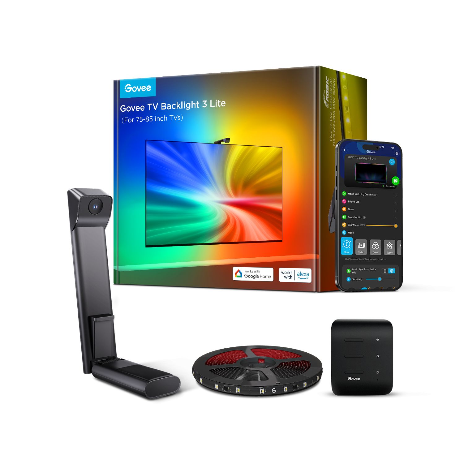 Govee H6099 TV Backlight 3 Lite | LED Backlight | for TV 55-65 inch  RGBICW  Wi-Fi+Bluetooth_1