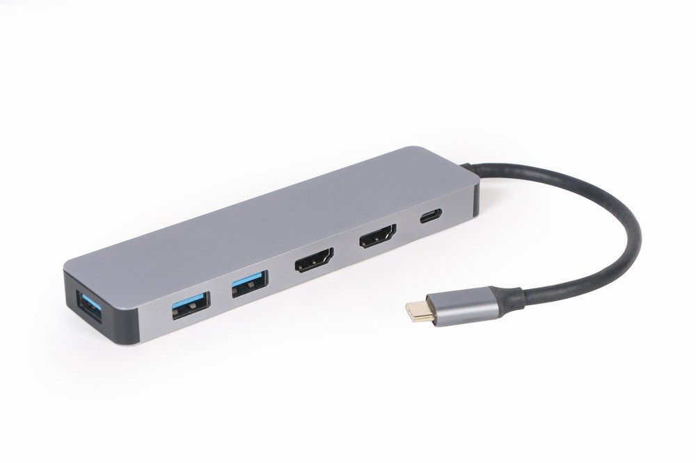 Gembird A-CM-COMBO3-03 USB Type-C 3-in-1 multi-port adapter (Hub + HDMI + PD)_1