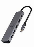 Gembird A-CM-COMBO3-03 USB Type-C 3-in-1 multi-port adapter (Hub + HDMI + PD)_2
