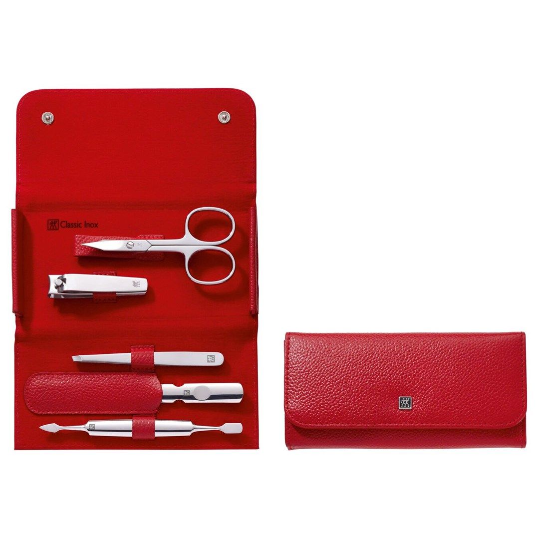 Zwilling Classic Inox Manicure Set – 5 pcs Leather Pouch - Red_1