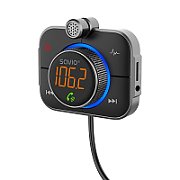 SAVIO FM transmitter  Bluetooth 5.0  QC/PD 3.0 charger  ENC  AUX OUT  Micro SD  TR-14  black_8