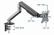 Gembird MA-DA1-05 Desk mounted adjustable monitor arm  17”-32”  up to 9 kg  space grey_7