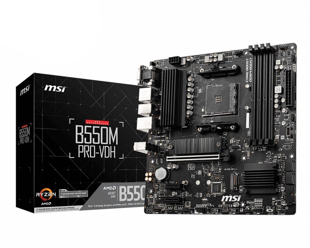 MSI B550M PRO-VDH AMD B550 Socket AM4  micro ATX_1