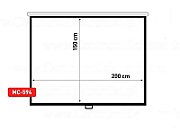 Maclean projection screen  auto-lock  matte white  wall or ceiling  100   4:3  200x150  MC-594_1