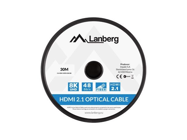 LANBERG CABLE HDMI M/M V2.1 30M 8K OPTICAL AOC_4